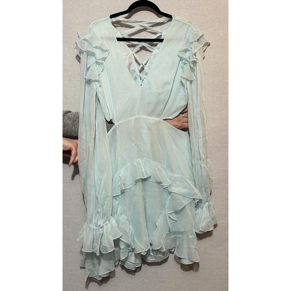 NWT Angelance Silk Chiffon Mini Dress with gift box - size L - Picture 4 of 9